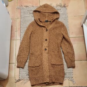 Prana Hidden Oasis Duster Hooded Sweater Womens Size xs